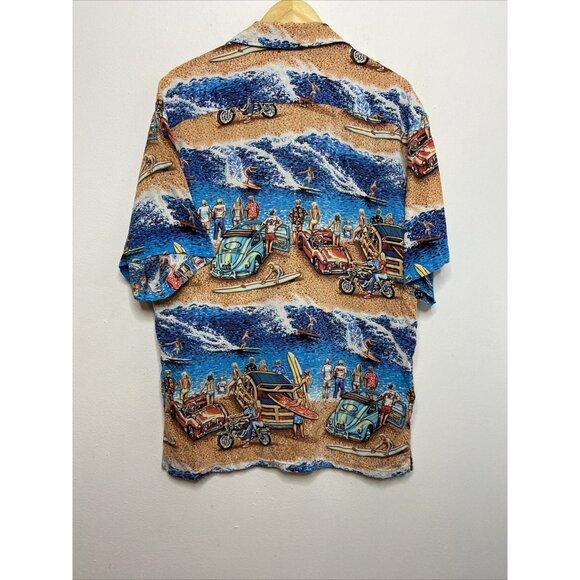 Aloha Joe Men M Hawaiian Shirt Surfing Retro Old School - Picture 2 of 8
